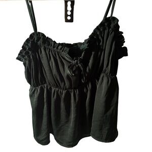 American Girl Black Ruffled Blouse